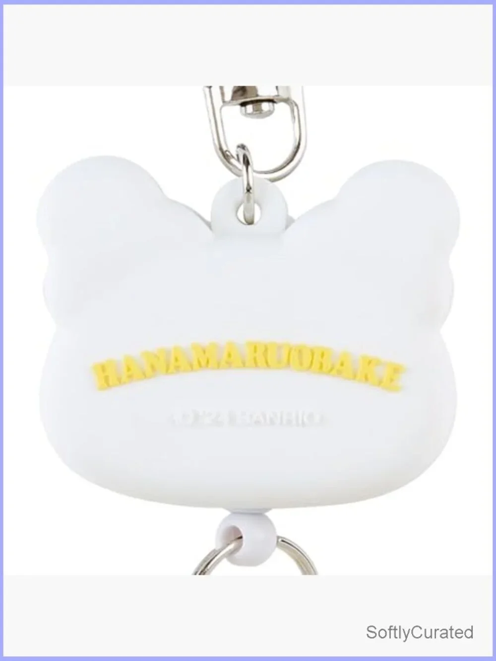 Retractable PVC Keychain with Face Shape Design, Split Ring Closure